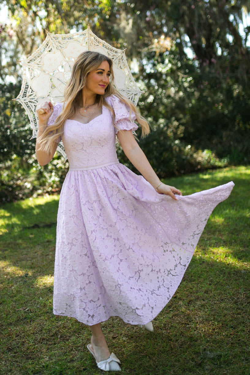 lavender lace dress